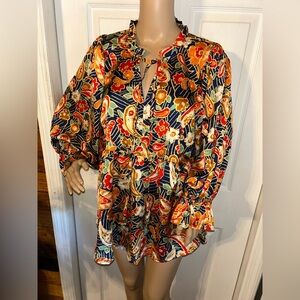UMGEE Paisley Babydoll Top